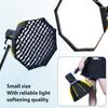 NiceFoto mini-50g 50 см/20 дюймов Мини восьмиугольный софтбокс со съемной рассеивающей тканью и сотовой решеткой