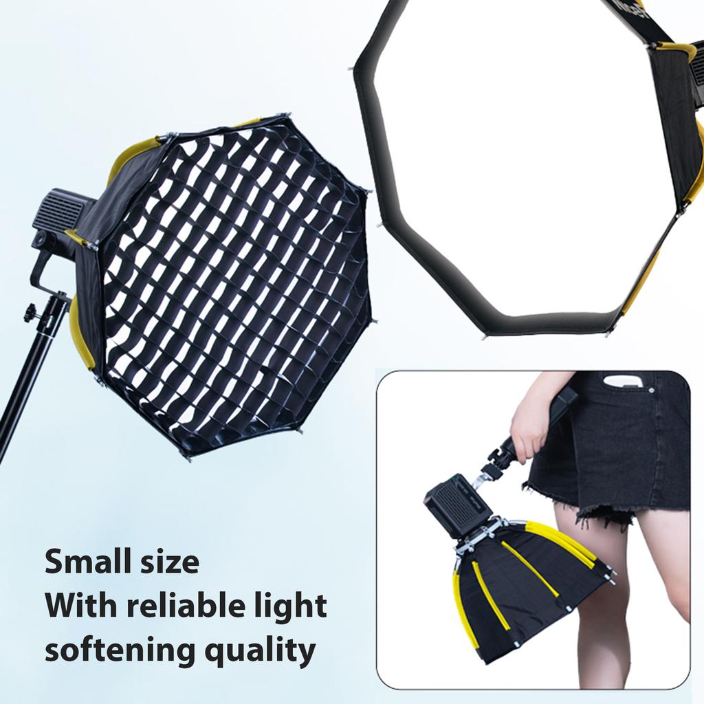 NiceFoto mini-50g 50 см/20 дюймов Мини восьмиугольный софтбокс со съемной рассеивающей тканью и сотовой решеткой
