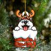 Рождественское украшение для собаки Акриловая подвеска для елки Знак Статуэтка Украшения Подарок на Новый год 2023 Принадлежности для вечеринки