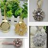 Home Decor 1 Pc Rhinestone Flower Curtain Clip Buckle Magnetic Curtain Tie Back Holdback
