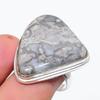 Natural Laguna Lace Agate Gemstone 925 Sterling Silver Jewelry Ring Size 8 Y6y31