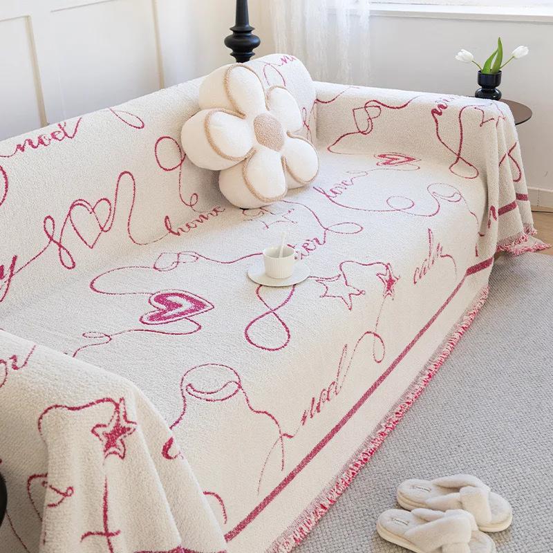 Fireworks Jacquard Sofa Towel Cover Cloth Universal Cover Thickened Full Cover Cushion Living Room All-season Universal Blanket