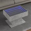 LED Coffee Table, Concrete Grey, 70x50x45 Cm