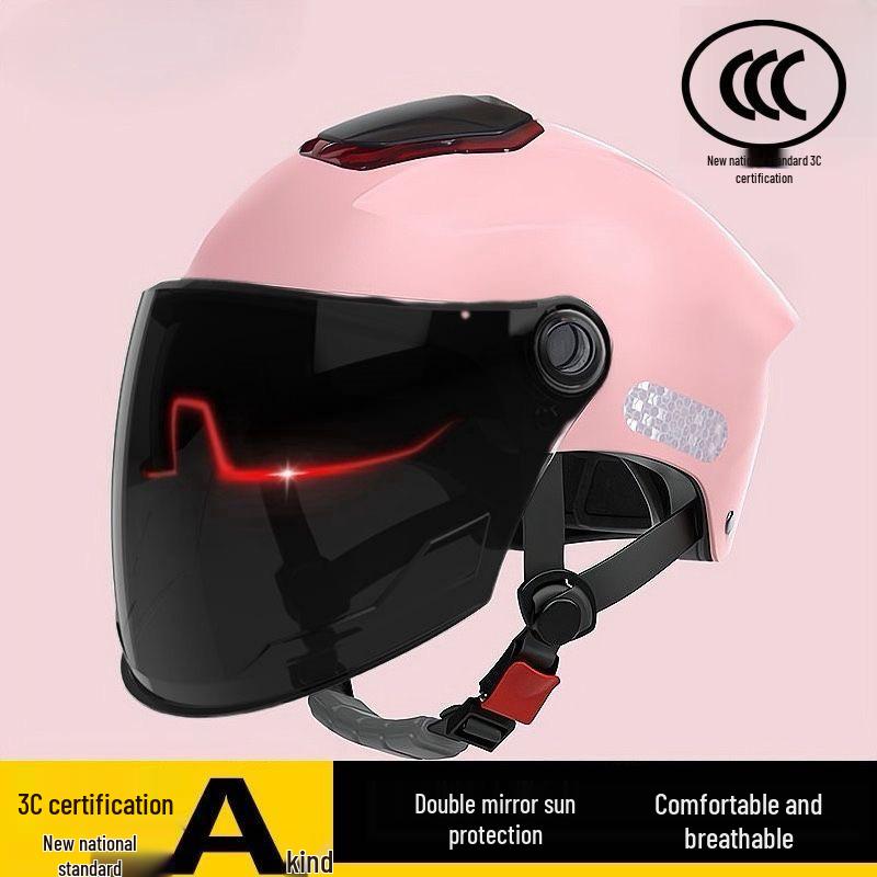 2025 Dual-Lens Unisex Motorcycle Helmet with Summer Sunscreen & All-Season Safety