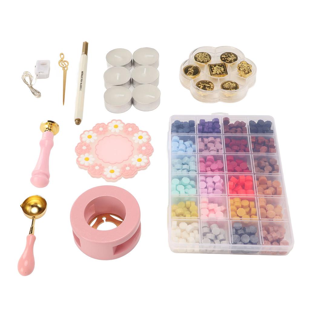 Набор штампов для запечатывания воска, изысканный ретро-набор из 24 цветов, набор штампов для подарочного конверта