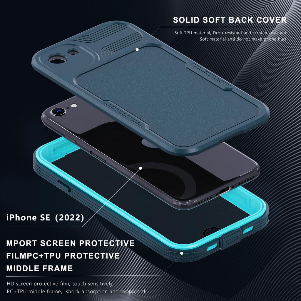 Водонепроницаемый чехол IP68 для iPhone SE3 2020 SE2 7 8 Ударопрочный Защитный чехол от падений Для дайвинга Плавание активный отдых Магнитный чехол для зарядки