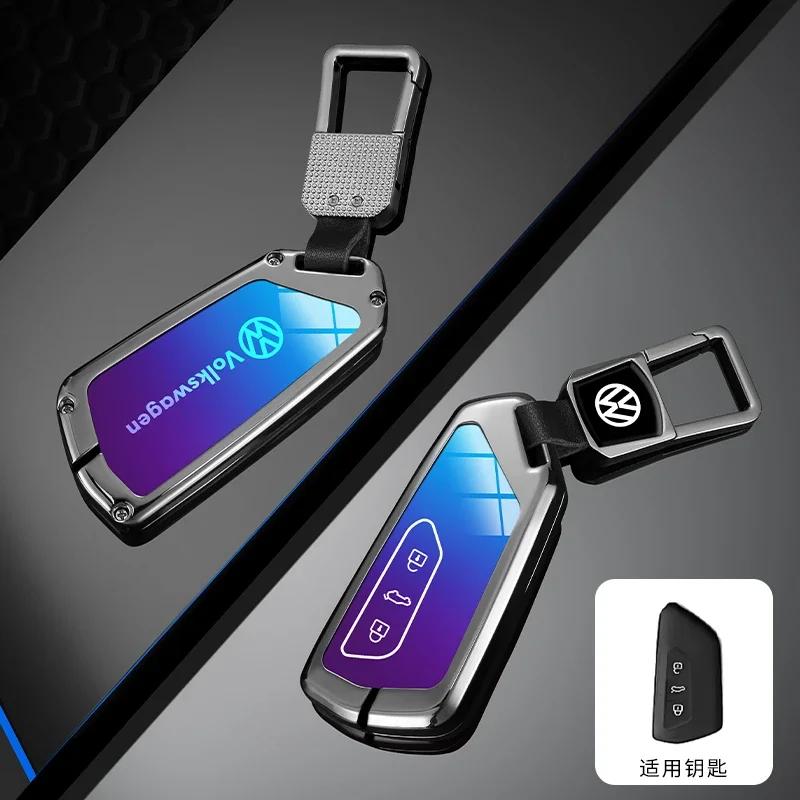 New Zinc Alloy Style Car Key Case Cover Shell Fob Holder For VW Volkswagen Golf 8 ID.3 ID.4 MK4 MK8 2022 2021 GTI R Accessories