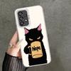 Черный кот Мультяшный Милый Ударопрочный Чехол для Телефона для Samsung A17 A16 A15 A14 A37 A57 A36 A56 A26 A35 A55 A25 A34 A54 A24 A13 A23 A33