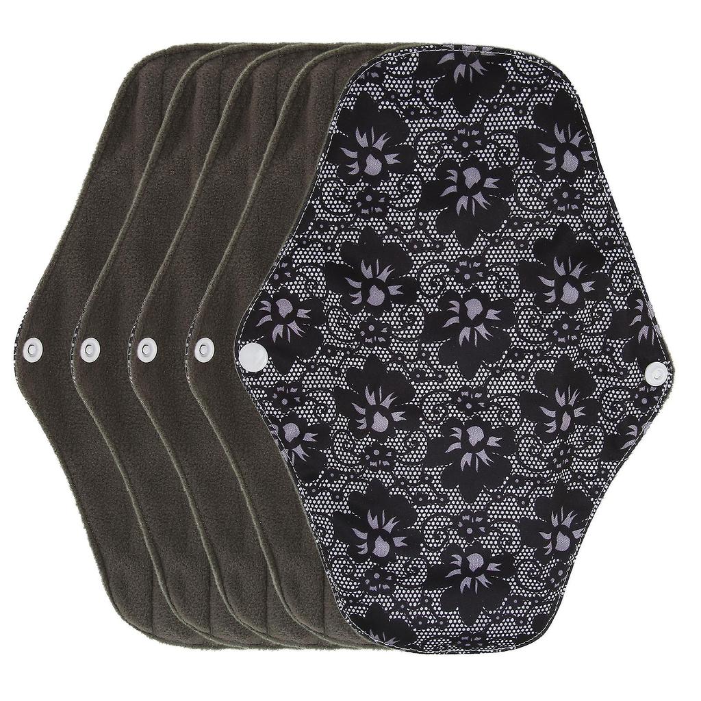 Lot de 5 serviettes hygiéniques lavables et réutilisables pour femmes, protections hygiéniques anti-fuites pour incontinence (M05)