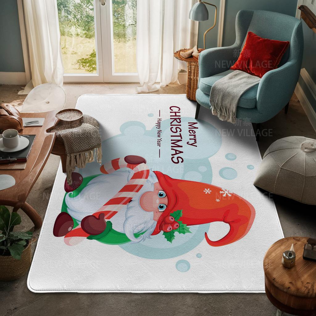 Ковер у входа в дом Домашний коврик у двери Гостиная Ванная Комната Ноги ванная комната Нескользящие коврики с водопоглощением для ванной Счастливого Рождества зима
