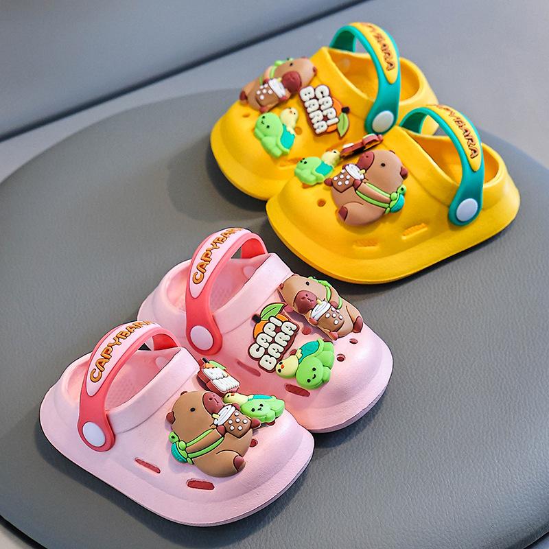 Тапочки Baotou Cave для детей, нескользящие, с мягкой подошвой, для мальчиков и девочек, детские сандалии, летние тапочки