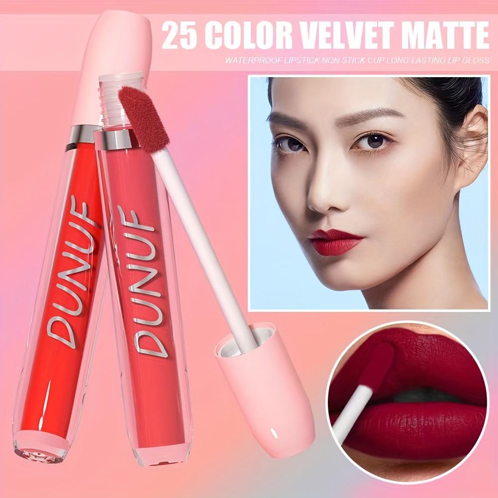 25 цветов матовой помады водостойкая стойкая невыцветающая нелипкая помада велюровая текстура, натуральные губы, красные оттенки тинта для губ