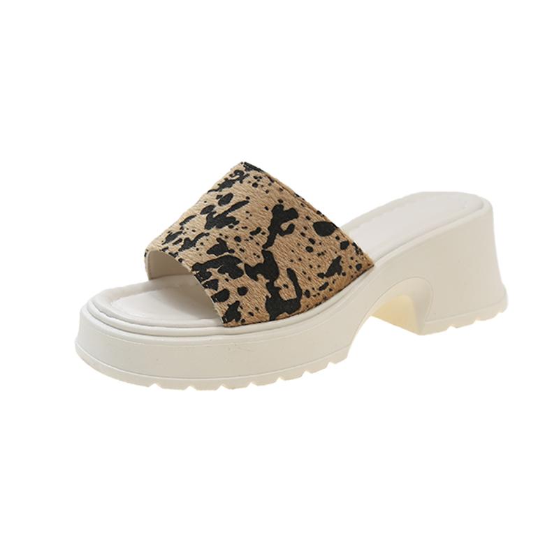 Новые летние модные элегантные повседневные свободные сандалии на квадратном каблуке с увеличенным каблуком, модные тапочки с открытым носком и круглым носком, НЕТ:Q2946