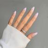 Detachable Manicure Tool Full Cover Nail Tips Flower Almond False Nails French Fake Nails Wearable