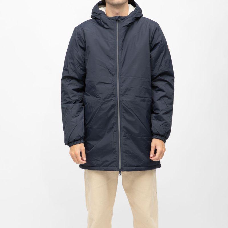 Гладкая парка на молнии с капюшоном и флисовой подкладкой для мужчин COMPAGNIE DE CALIFORNIE