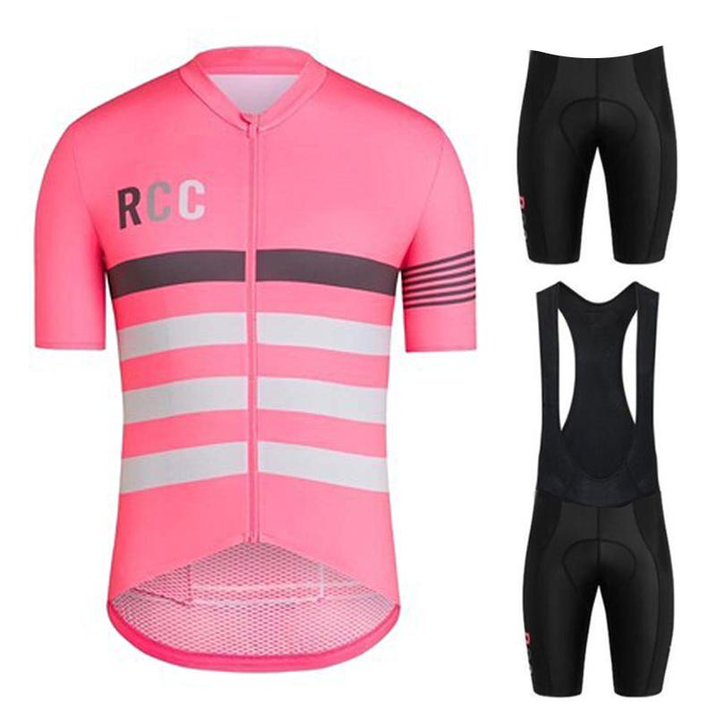 Pink RCC Cycling Jersey Set Short Sleeve for Men Bike Sportswear Sets Summer Maillot Ciclismo Hombre Bicycle Clothing 2026