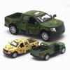1/32 Toyota Pickup, игрушечная модель, может открывать двери, камуфляж, автомобиль, музыкальный свет, имитация автомобиля с откатным механизмом для детей, игрушки, подарки
