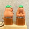 Мультяшная клавиатура Capybara Fidget Keychain со звуком и подсветкой для снятия стресса для детей и взрослых, электрическая клавиатура Capybara, щелкающая сенсорная игрушка
