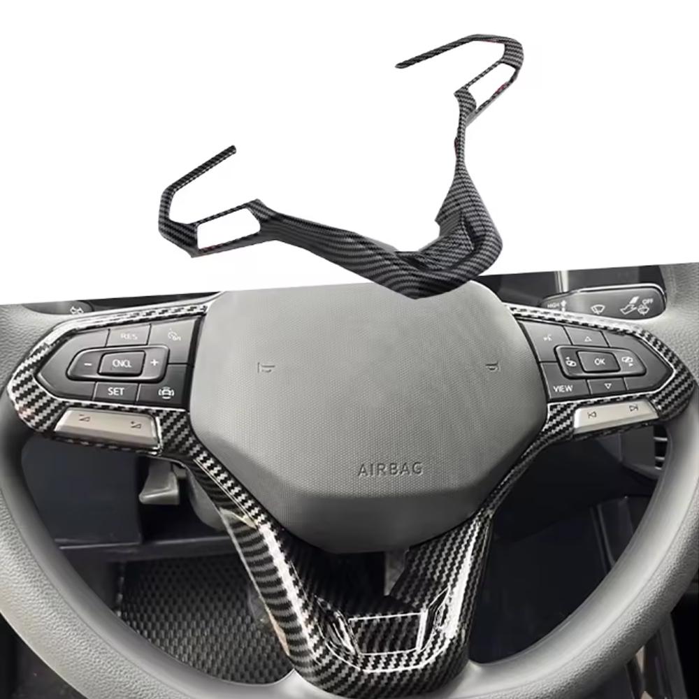 ABS Steering Wheel Cover Trim Interior Decoration For Volkswagen VW Tiguan Touareg Jetta Golf 8 T-roc Taos Altas 2022-2025