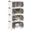 Stackable Storage Box with Wheels 4 Levels 28 L