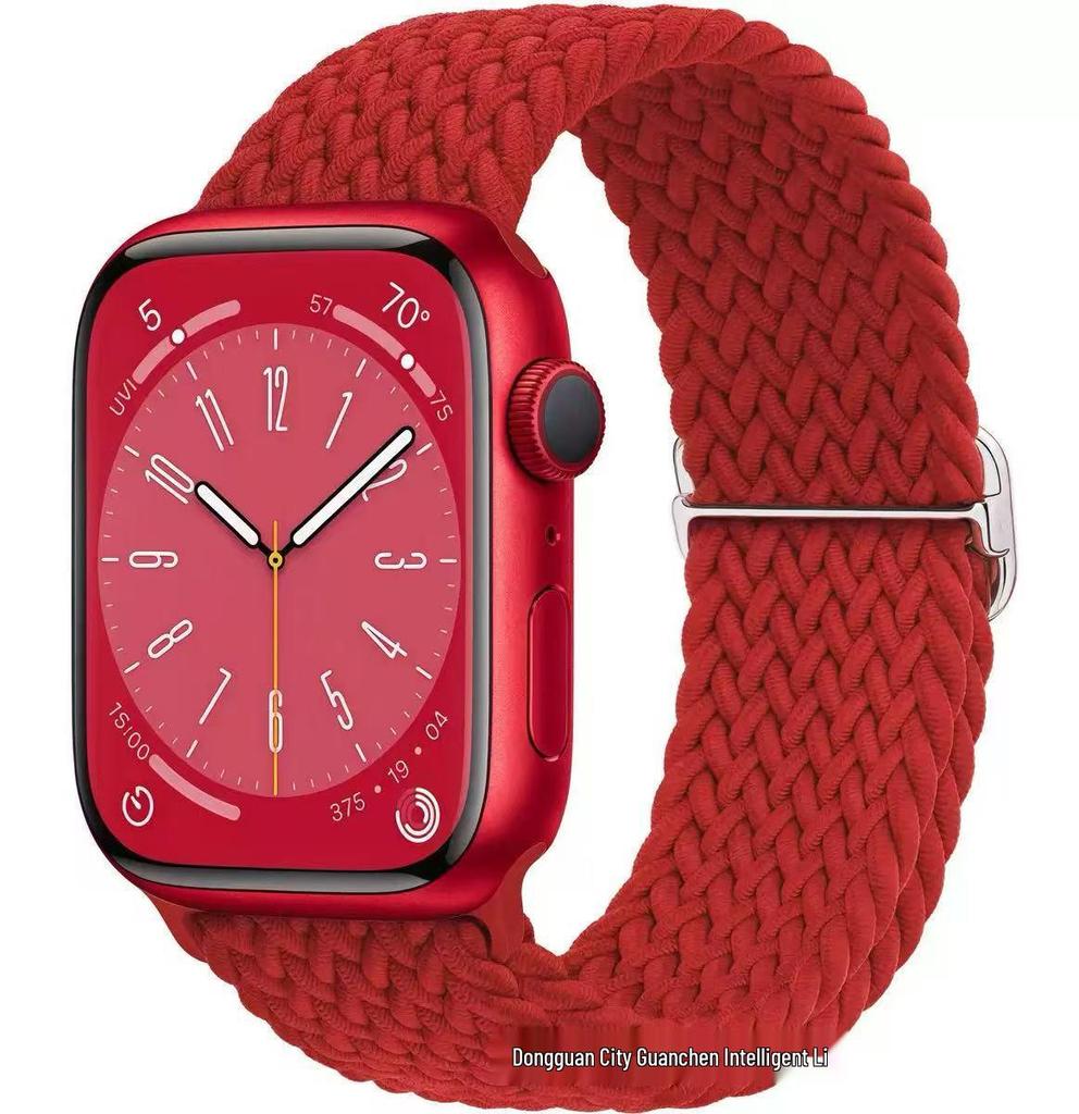 Эластичный плетеный нейлоновый ремешок для Apple Watch Series 4-10 и Ultra 2