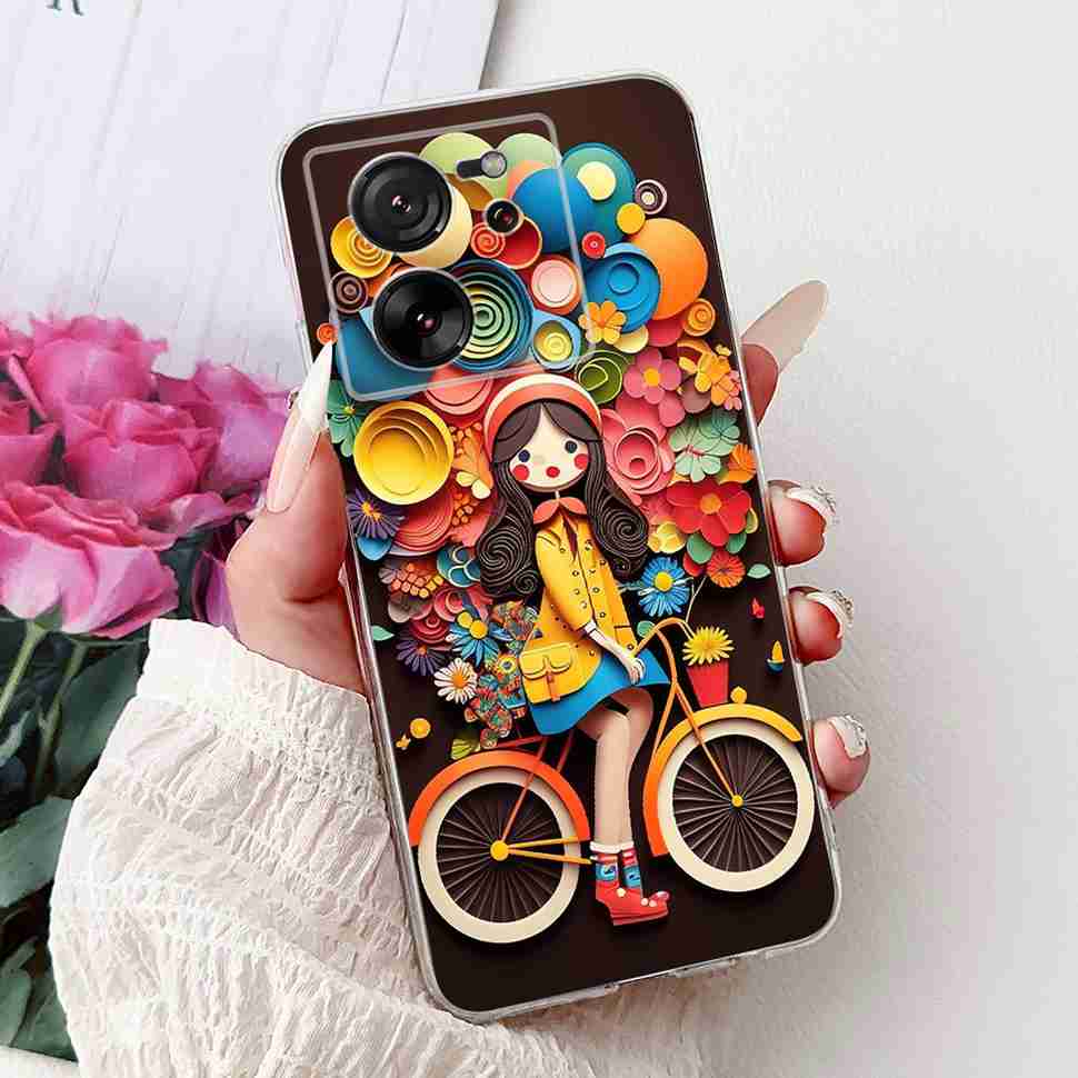 Для Xiaomi Mi 13T 5G 6.67" Чехол Мультяшный Медведь Мягкий Силикон ТПУ Чехол Для Xiaomi Mi13T 5G 2306EPN60G 6.67" Цветы Радужные Оболочка