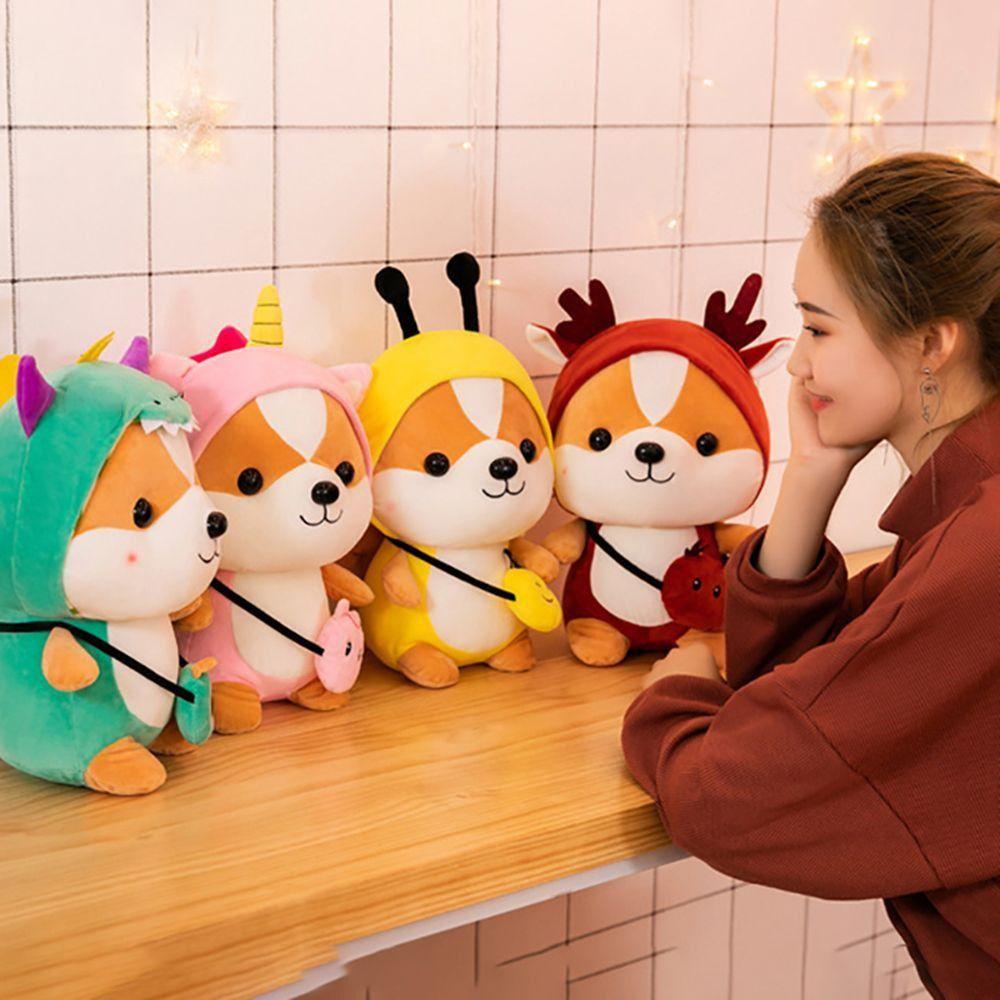 Doll Bee Send Female Animal Corgi Chai Pillow Squirrel Doll Shiba Inu Plush Toy Dinosaur Plush Toy