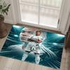 Kylian Mbappe Design Crystal Velvet Carpet Cozy Non?Slip Printed Rug For Bedroom Living Room Entrance