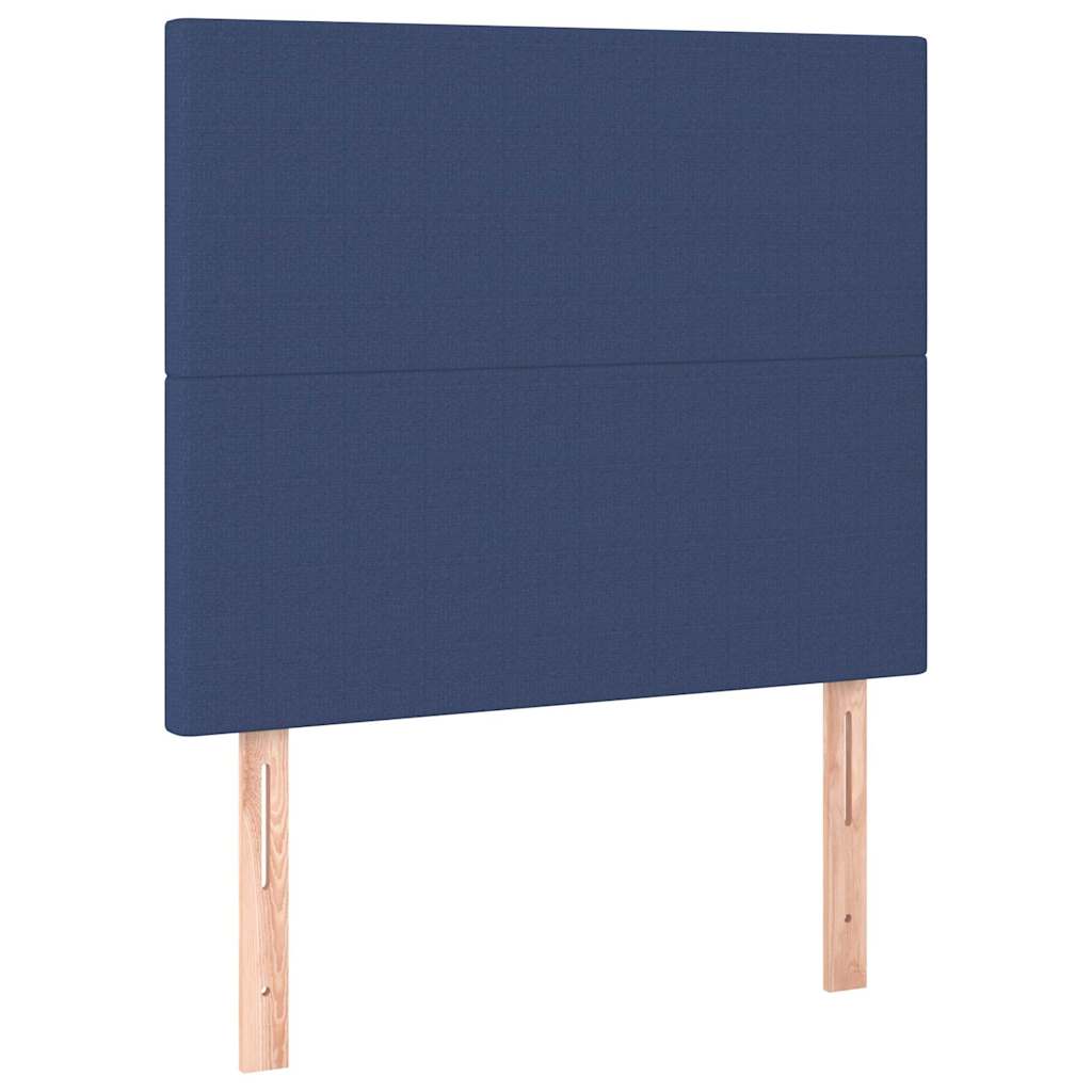Box Spring Bed with Mattress Blue 100x200 cm Fabric