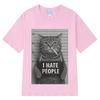 Summer Funny T-Shirts for Men's Short-Sleeved 100% Cotton Casual Harajuku Style Hip Hop Breathable Absorbent Durable Loose Fit
