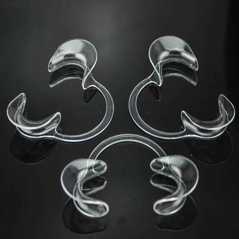 3Pcs Dental C Shape Lip Cheek Retractors Plastic Mouth Opener Dentistry Tools