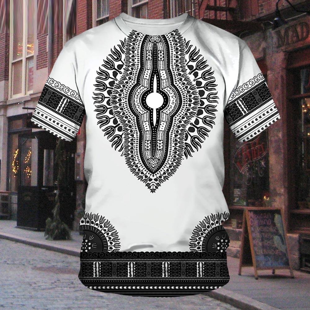 Мужская футболка Dashiki, африканская одежда, традиционная одежда, повседневная уличная одежда с короткими рукавами, винтажные футболки большого размера