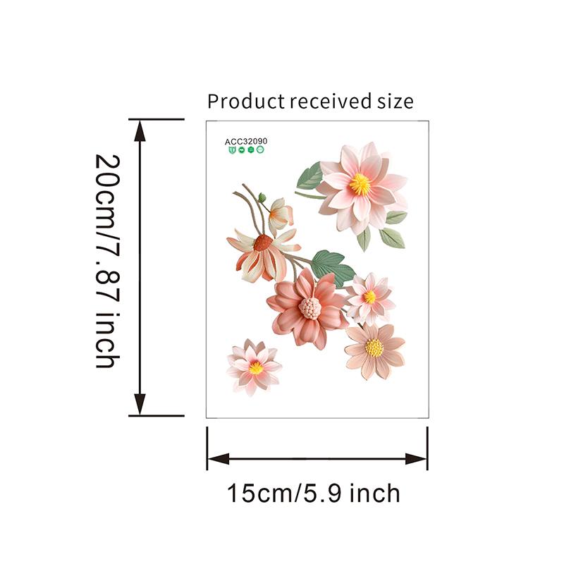 Красивые цветы переключатель настенные наклейки ПВХ съемные водонепроницаемые наклейки для спальни ванной комнаты гостиной украшения дома наклейки