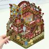 Коллекция 3D наклеек с пейзажами: Дизайн DIY-домика, Прозрачные ПЭТ-наклейки для снятия стресса