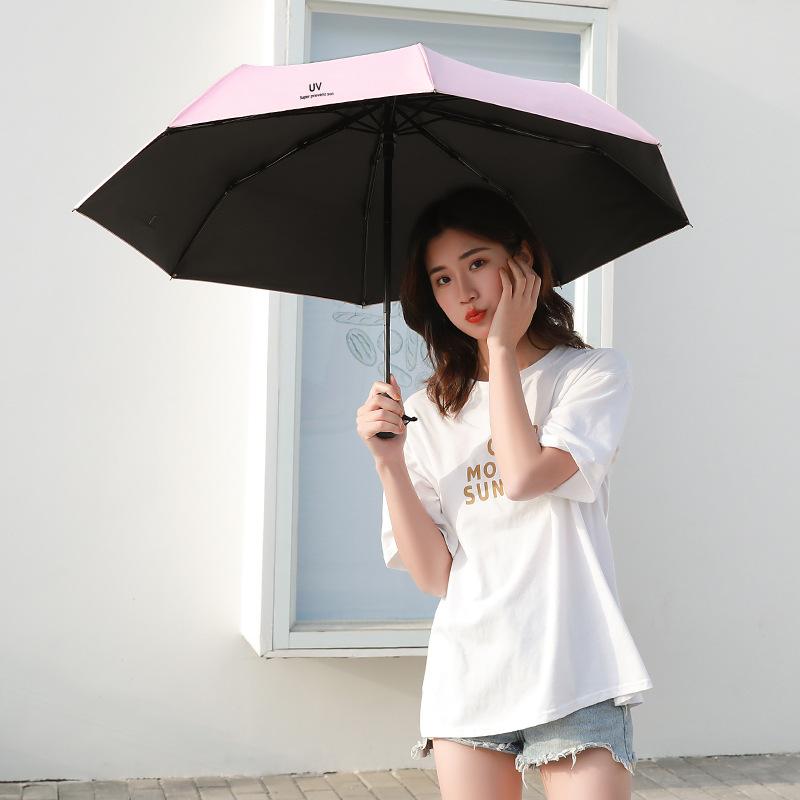 Windproof Straight Bone Double Canopy Umbrella Dual-use Umbrella UV Protection Reinforced Sun Umbrella Female