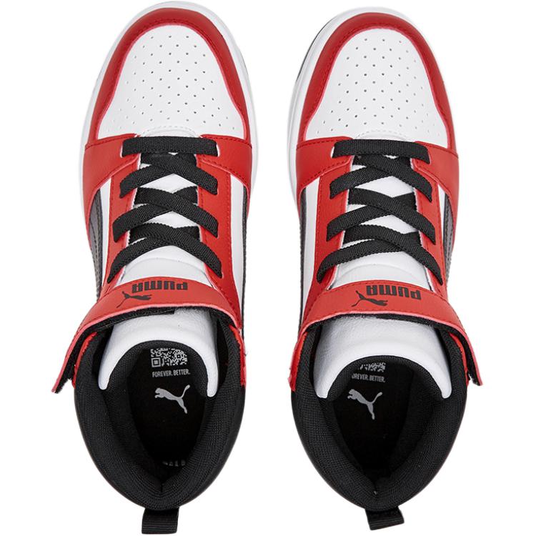 Puma Кроссовки для скейтбординга Rebound V6 Mid top Детские Красный Белый Черный Подростковые 404317-02