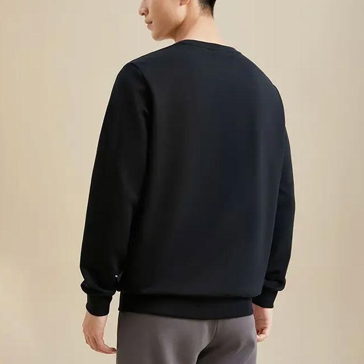 ANTA Sweatshirts Men's Black Crew Neck Moderate Regular 952347707-2