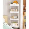 Corner Shelf Storage Holder with Wheels Drain Basket for Bathroom