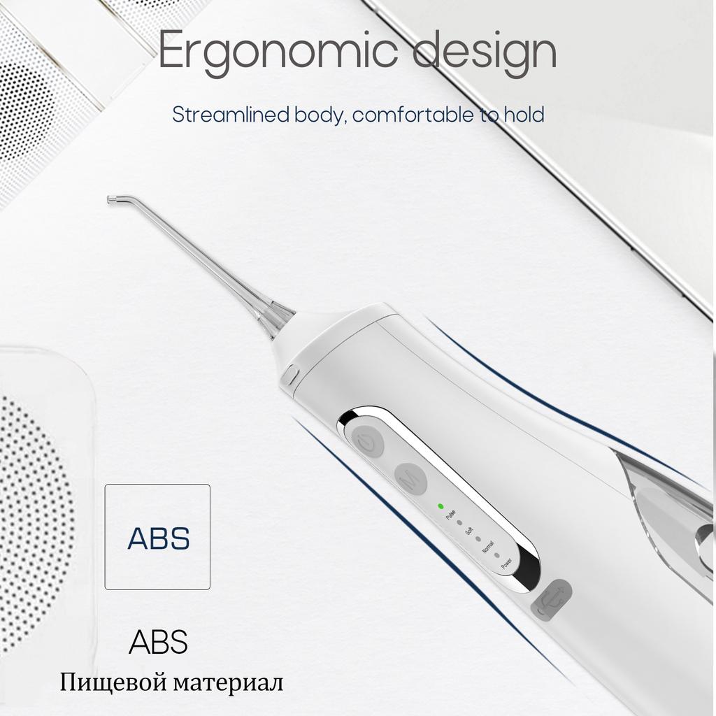 Ирригатор для полости рта, USB перезаряжаемая ирригатор, портативная стоматологическая струя воды, резервуар для воды 310 мл, IPX7, водонепроницаемый очиститель для зубов, путешествия