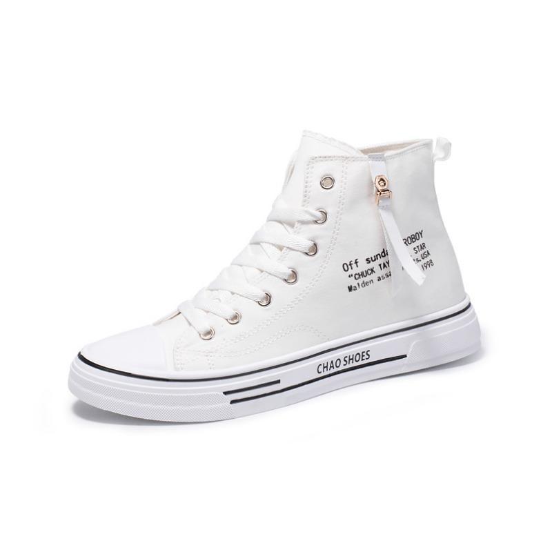 Трендовая парусиновая обувь с высоким берцем, мужская повседневная крутая модная обувь в уличном стиле, кроссовки в стиле хип-хоп для подростков