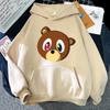 Kanye West Cartoon Tops Popular Characters Print Hoodies Male Fashion Street Sweatshirts Autumn Casual Fleece Hooded Pullovers