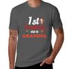 First Christmas As A Grandpa Tshirt Stretch Fabric Comfort Tshirt