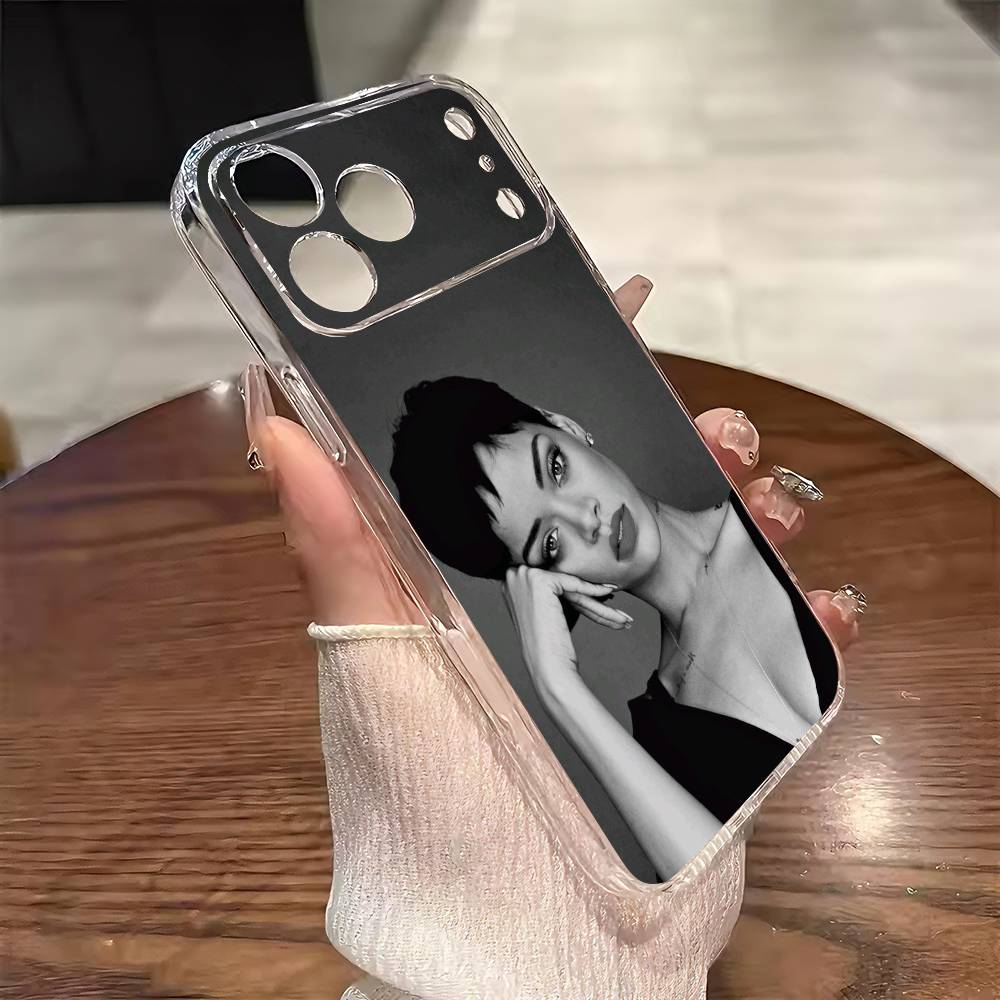 Чехол для телефона с изображением певицы R-Rihanna для iPhone 17 16 15 14 13 12 11 Mini Pro Max Plus Прозрачная крышка