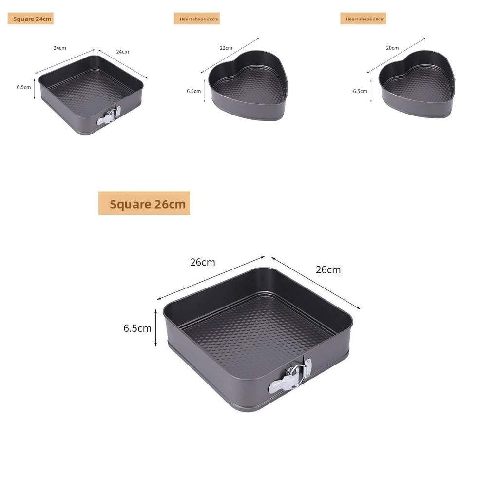 Round And Square Cake Molds Carbon Steel Nonstick Detachable Bottom For Commercial Baking