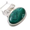 Малахит Драгоценный камень 925 Стерлинговое серебро Подарок Ювелирное изделие Подвеска 1,26"