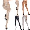 Sexy Women Glitter Pantyhose Footed Tights Stretchy Solid Color Long Stockings