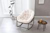Outdoor Rocking Chair, Patio Oversized Wicker Egg, Indoor & Comfy Rocker with Thick Cushion, Modern Lounge for Balcony, Garden, Backyard, Deck, White