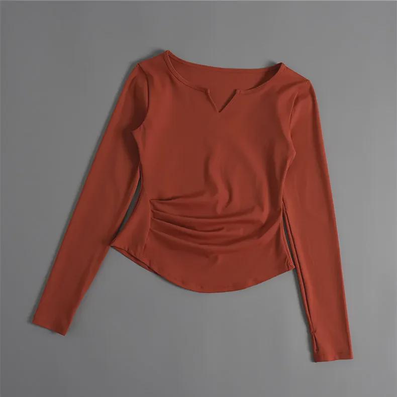 Футболка облегающего кроя с длинным рукавом, быстросохнущая, дышащая, для бега и йоги