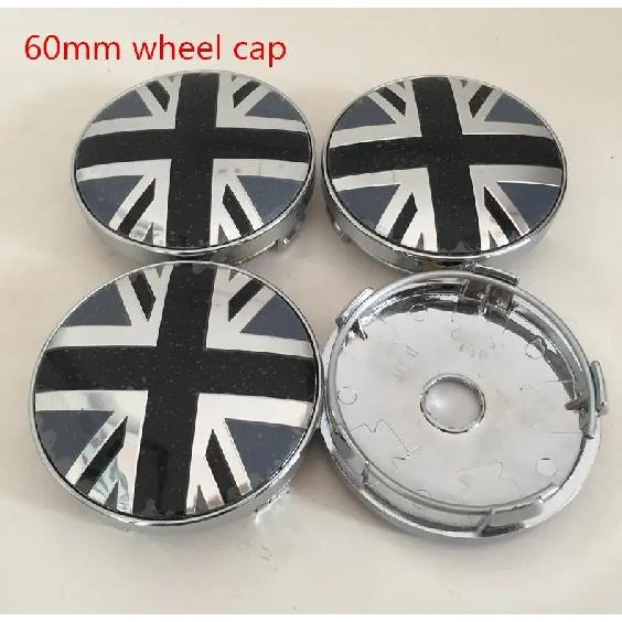4pcs 56mm 60mm forMINI Car emblem Wheel hub Center Cap Badge covers sticker Decal Styling accessories