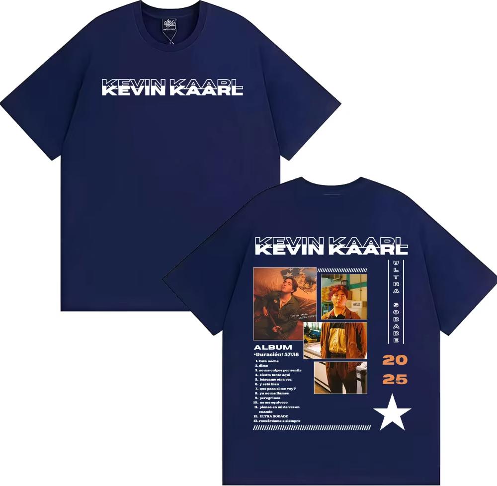 Rapper Kevin Kaarl Ultra Sodade Tour Cover T Shirt Men Women Harajuku Vintage High Street Tshirts pure Cotton Pop music Tshirt